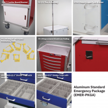 Waterloo Aluminum Emergency Cart Standard Accessory Package