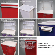 Waterloo Steel Anesthesia Cart Deluxe Accessory Package
