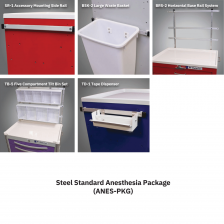 Waterloo Steel Anesthesia Cart Standard Accessory Package