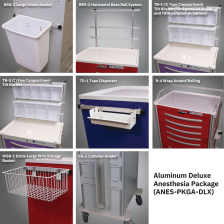 Waterloo Aluminum Anesthesia Cart Deluxe Accessory Package