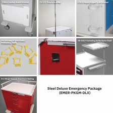 Waterloo Steel Emergency Cart Deluxe Accessory Package