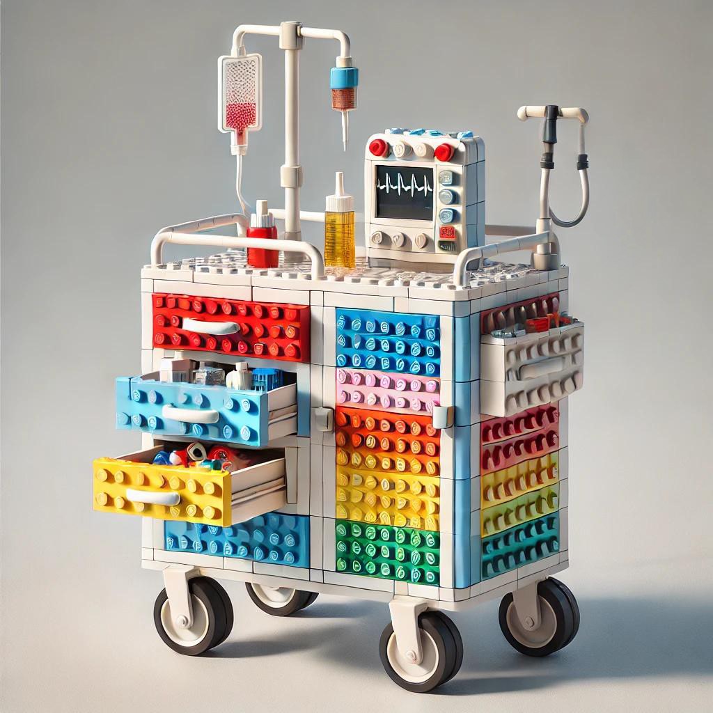 plastic medical cart